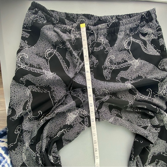 The Limited leopard cat black & white print wide leg pant, M - Picture 12 of 15